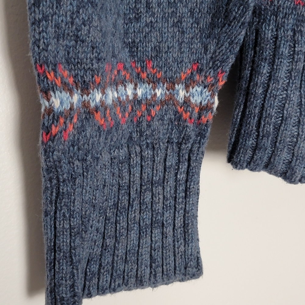 Vintage Tiara International Nordic Fair Isle Zip Front Sweater M/L Cottagecore - Picture 8 of 8